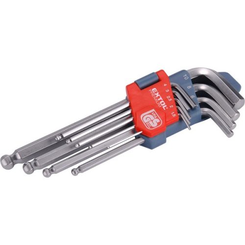 EXTOL PREMIUM 6609 imbuszkulcs klt., CV. gömbfej ; 9db, 1,5-10mm, bliszteren ( 6609 )