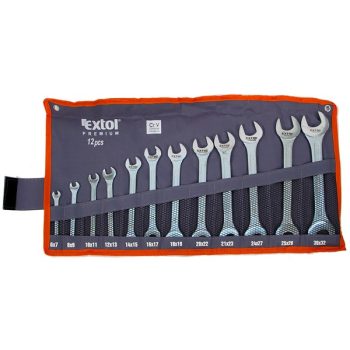   EXTOL PREMIUM 8631141 villáskulcs klt., CrV., vászon tartóban; 12db, 6-32mm ( 8631141 )