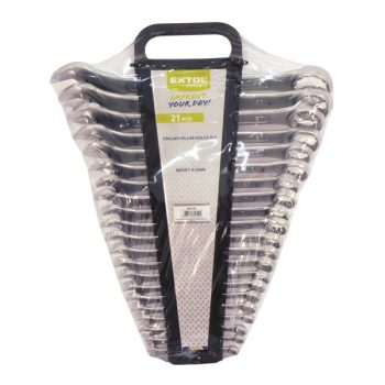   EXTOL CRAFT 8631143 csillag-villás kulcs klt., W.S.; műanyag tartóban ; 21db, 6-32mm ( 8631143 )