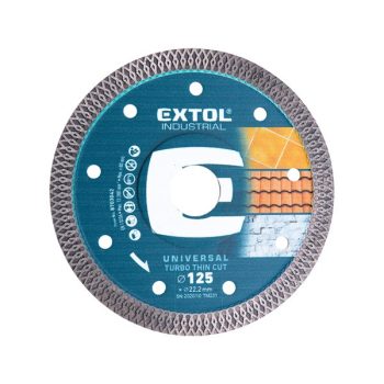  EXTOL INDUSTRIAL 8703045 gyémántvágó, ipari korong, TURBO, gyors és vékony vágás: 2,0 mm vastagság; 230×22,2mm, száraz és vizes vágásra ( 8703045 )