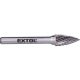 EXTOL INDUSTRIAL 8703764 keményfém turbómaró (rotormaró), íves, hegyes orrú, átmérő 10×20mm/szár 6mm, keresztfogazás ( 8703764 )