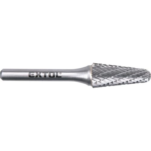 EXTOL INDUSTRIAL 8703785 keményfém turbómaró (rotormaró), kúpos, kerek orrú, átmérő 12×28mm/szár 6mm, keresztfogazás ( 8703785 )
