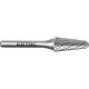 EXTOL INDUSTRIAL 8703785 keményfém turbómaró (rotormaró), kúpos, kerek orrú, átmérő 12×28mm/szár 6mm, keresztfogazás ( 8703785 )