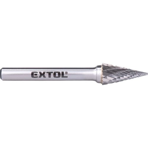 EXTOL INDUSTRIAL 8703794 keményfém turbómaró (rotormaró), kúpos, hegyes orrú, átmérő 10×20mm/szár 6mm, keresztfogazás ( 8703794 )