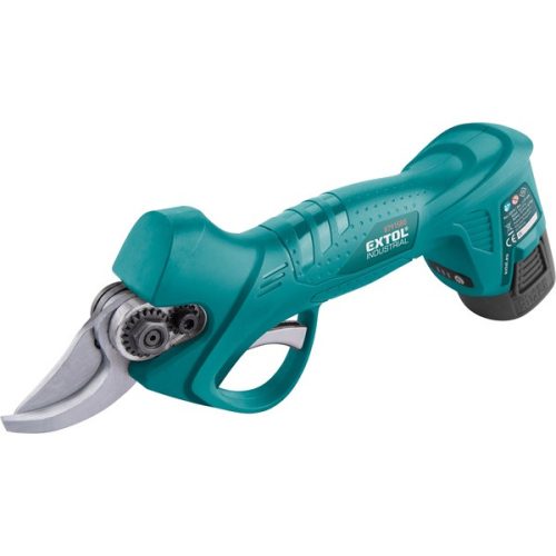 EXTOL INDUSTRIAL 8791580 akkus metszőolló és ágvágó 16V, Li-Ion, 2 db akku: 2000 mAh, töltéskor helyes polaritás ( 8791580 )