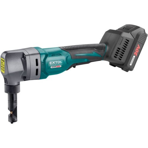 EXTOL INDUSTRIAL 8791830 akkus folyamatos lemezlyukasztógép, Share20V, 20V, Li-ion; 1db akku, 1db töltő, 2000 mAh ( 8791830 )