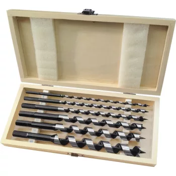   EXTOL PREMIUM 8801290 fafúró klt. 6 db, 6-8-10-12-16-20×260mm, csavaros heggyel, hatszög befogás; fa dobozban ( 8801290 )