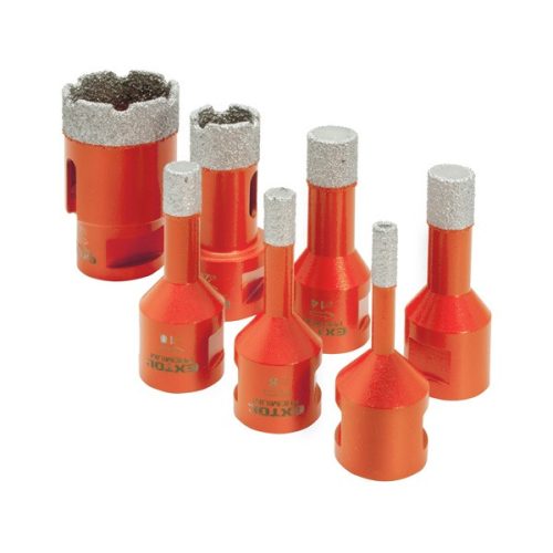 EXTOL PREMIUM 8802991 körkivágó csempére klt. 7 db, gyémánt vágóél; 6-35mm × M14, sarokcsiszolóba fogható ( 8802991 )