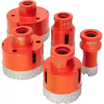   EXTOL PREMIUM 8802995 körkivágó csempére klt. 5 db, gyémánt vágóél; 20-68mm × M14, sarokcsiszolóba fogható ( 8802995 )
