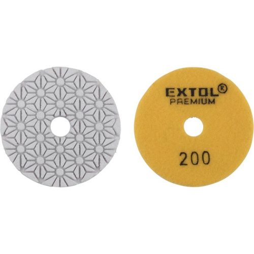 EXTOL PREMIUM 8803094 gyémánt csiszolókorong/polírkorong, csempe élcsiszoló, tépőzáras; 100mm, P200, száraz és vizes ( 8803094 )