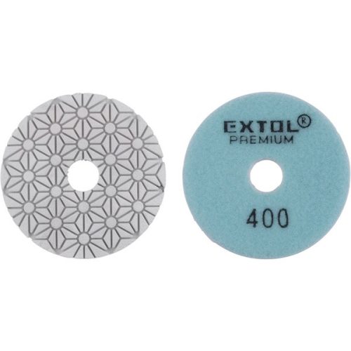 EXTOL PREMIUM 8803096 gyémánt csiszolókorong/polírkorong, csempe élcsiszoló, tépőzáras; 100mm, P400, száraz és vizes ( 8803096 )