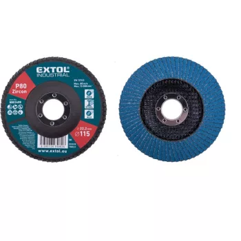   EXTOL INDUSTRIAL 8803406 lamellás csiszoló korong INOX, acél és ALU munkadarabok csiszolására, 115×22mm; P60 ( 8803406 )