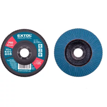   EXTOL INDUSTRIAL 8803426 lamellás csiszoló korong INOX, acél és ALU munkadarabok csiszolására, 125×22mm; P60 ( 8803426 )