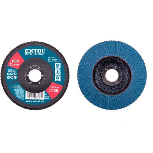 EXTOL INDUSTRIAL 8803426 lamellás csiszoló INOX, acél és ALU munkadarabok csiszolására, 125×22mm; P60 ( 8803426 )