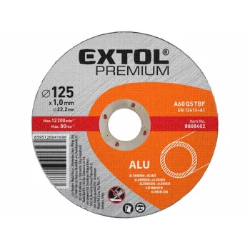   EXTOL PREMIUM 8808402 vágókorong alumíniumhoz, szürke; 125×1,0×22,2mm, max 12200 ford/perc ( 8808402 )