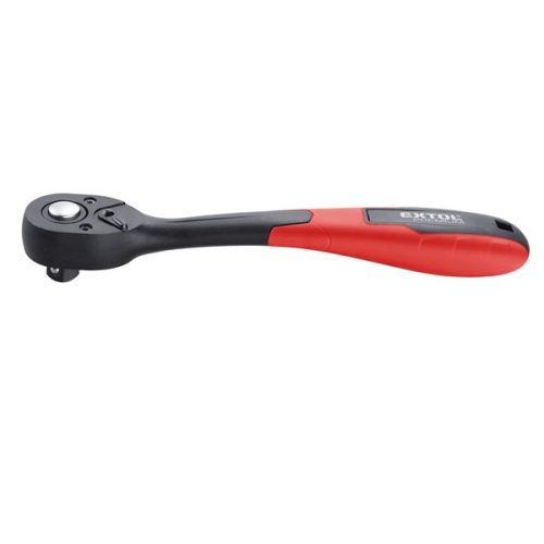 EXTOL PREMIUM 8816410 racsnis hajtókar, CV., 72 fog, hajlított szár, csúszásgátló TPR markolat; 1/2", 250mm ( 8816410 )