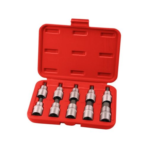 EXTOL PREMIUM 8818120 bitdugófej klt., 10db, imbusz,  1/2"×55mm (HEX 3-4-5-6-7-8-10-12-14-17), CrV/S2 ( 8818120 )