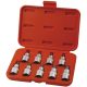 EXTOL PREMIUM 8818124 bitdugófej klt., 9db, TORX,  1/2"×55mm (T20-25-27-30-40-45-50-55-60), CrV/S2 ( 8818124 )
