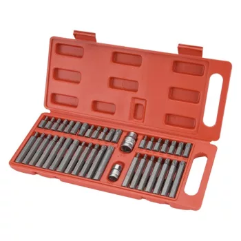   EXTOL PREMIUM 8818202 BIT klt. 40 db HEX-TORX-XZN, 10mm, adapter 3/8" és 1/2", CrV, műanyag dobozban ( 8818202 )