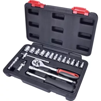   EXTOL PREMIUM 8818309 dugókulcs klt. CV., 45fog; 1/4", 19db, dugófejek: 4-14mm ( 8818309 )