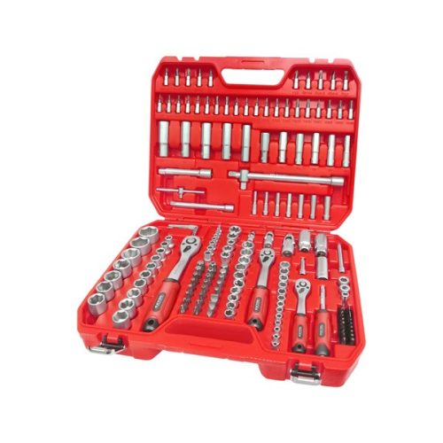 EXTOL PREMIUM 8818346 dugókulcs klt., CV., racsnis 45fog ; 1/4", 3/8" és 1/2", 172db, műanyag koffer ( 8818346 )