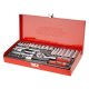 EXTOL PREMIUM 8818360 dugókulcs klt., CV., racsnis 45fog ; 1/4", 45db, 4-14mm, fém doboz ( 8818360 )