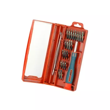   EXTOL PREMIUM 8819104 órás csavarhúzó klt. 22 db C.V. bitekkel; lapos 1,5-3mm, PH000-PH1, PZ0-PZ1, imbusz: 1,5-3mm, torx: T6-20 ( 8819104 )