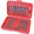 EXTOL PREMIUM 8819649 behajtó klt. 98 db Cr.V., lapos:3-7mm, PH0-3, PZ0-3, HEX 1,5-6mm, T és TTa 8-40, hosszú bitekkel is ( 8819649 )