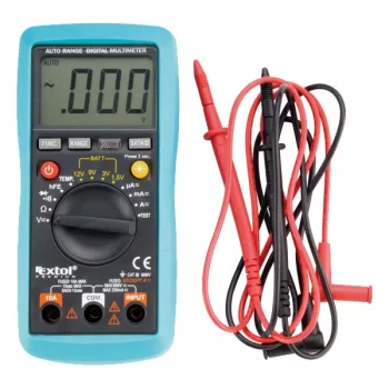   EXTOL PREMIUM 8831250 digitális multiméter; Amper/Volt/Ohm mérő, hangjelző funkcióval, CE, 3 db 1,5V AAA elem ( 8831250 )