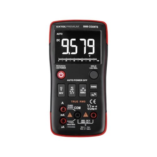 EXTOL PREMIUM 8831251 digitális multiméter; Amper/Volt/Ohm mérő, True RMS, hangjelző funkcióval, CE, 2 db 1,5V AA elem ( 8831251 )