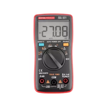   EXTOL PREMIUM 8831254 digitális multiméter; Amper/Volt/Ohm mérő, True RMS, hangjelző funkcióval, CE, 2 db 1,5V AA elem ( 8831254 )