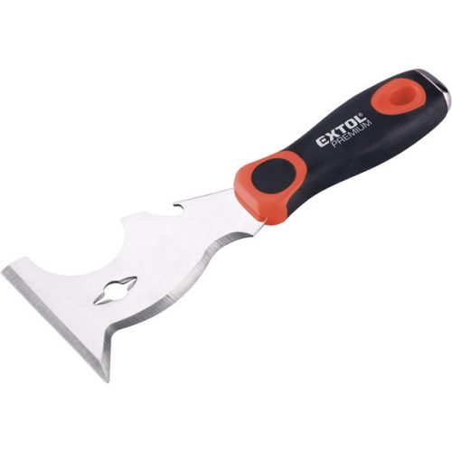 EXTOL PREMIUM 8843077 spakli, Multifunkciós, üthető; 7,5 cm, inox, két komponenses műanyag nyél (tisztító) ( 8843077 )