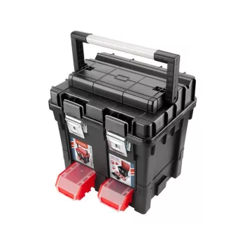   EXTOL PREMIUM 8856083 szerszámosláda profi erős, műanyag 440×350×440mm, fémcsatos, tálcával, lakatolható ( 8856083 )