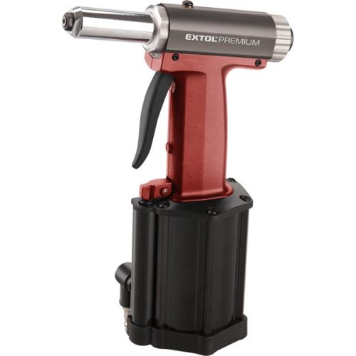 EXTOL PREMIUM 8865070 pneumatikus popszegecshúzó; ALU, réz, acél, INOX szegecsekhez, 2,4-3,2-4,0-4,8mm, 1/4" csatlakozó, üzemi nyomás: 4-5 Bar ( 8865070 )