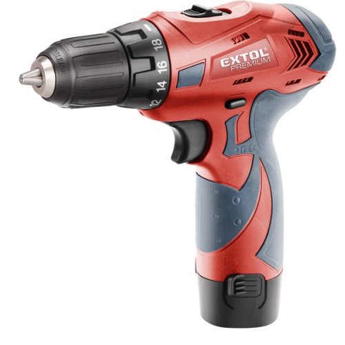 EXTOL PREMIUM 8891150 akkus fúrócsavarozó, 12V, Li-ion, 1db akku, 1db töltő, 1300 mAh; 21Nm ( 8891150 )