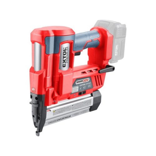 EXTOL PREMIUM 8891861 akkus szögbelövő (kapocs belövő) gép, Share20V, 20V, Li-ion, 100 lövés/perc, AKKU és TÖLTŐ NÉLKÜL ( 8891861 )