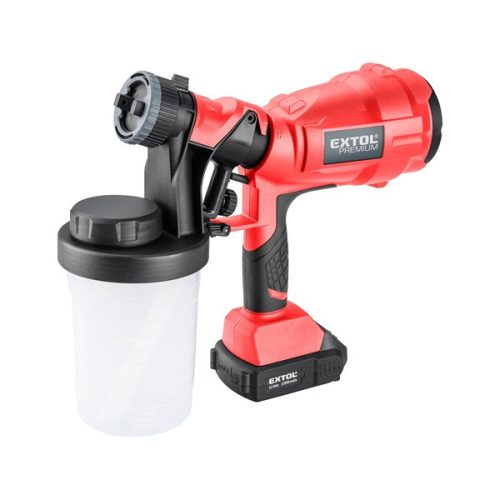 EXTOL PREMIUM 8891862 akkus festékszóró gép, Share20V, 20V, Li-ion, 1db akku, 1db töltő, 2000 mAh, 700 ml/perc ( 8891862 )