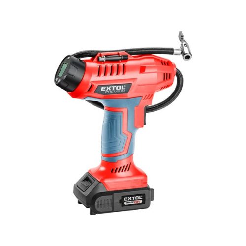 EXTOL PREMIUM 8891874 akkus légkompresszor, Share20V, 20V, Li-ion, 1 db akku, 1 db töltő ( 8891874 )