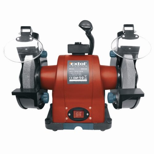 EXTOL PREMIUM 8892120 kettős köszörűgép 520W, száraz, 200×16×25mm, (P36, P80), 2950 ford/perc, 19kg, lámpával ( 8892120 )