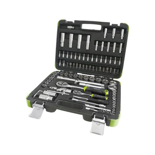 EXTOL CRAFT 918094 dugókulcs klt., CV., racsnis 45fog ; 1/4"  1/2", 94db, 4-32mm, 32db bit (lapos, kereszt,imbusz,torx), gyertyakulcs16&21 ( 918094 )