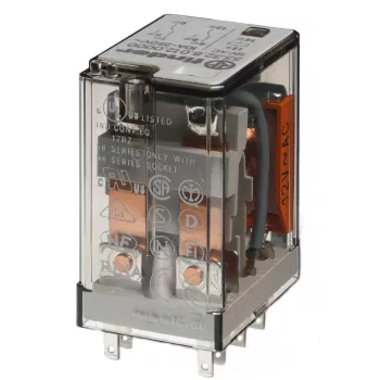 Finder 55.32.8.024.0000 miniatűr ipari relé 10 A 2 váltóérintkező 24 V AC AgNi