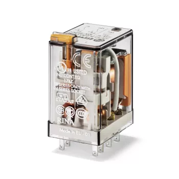 Finder 55.32.8.024.0054 miniatűr ipari relé 10 A 2 váltóérintkező 24 V AC AgNi