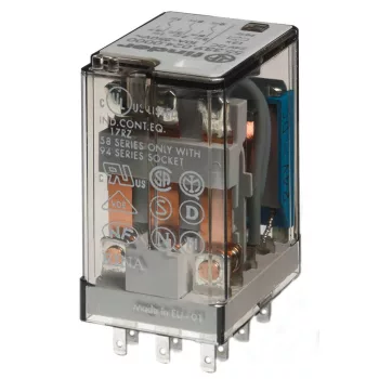 Finder 55.33.9.024.5000 miniatűr ipari relé 10 A 3 váltóérintkező 24 V DC AgNi + Au