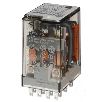 Finder 55.34.8.230.5000 miniatűr ipari relé 7 A 4 váltóérintkező 230 V AC AgNi + Au