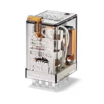 Finder 55.34.8.230.5054 miniatűr ipari relé 7 A 4 váltóérintkező 230 V AC AgNi + Au