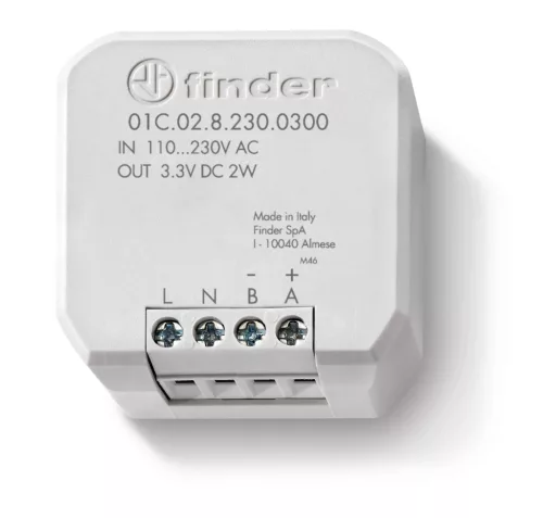 Finder 01C.02.8.230.0300 tápegység szobatermosztáthoz 2 W 3,3 V DC