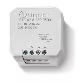 Finder 01C.02.8.230.0500 tápegység szobatermosztáthoz 2 W 5 V DC