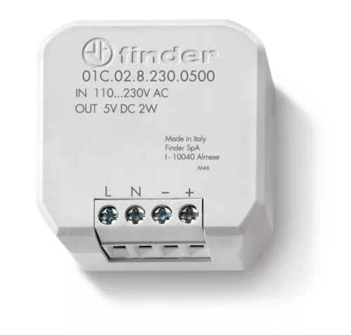 Finder 01C.02.8.230.0500 tápegység szobatermosztáthoz 2 W 5 V DC