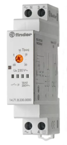 Finder 14.71.8.230.0000 többfunkciós lépcsőházi automata 1 záróérintkező 16 A
