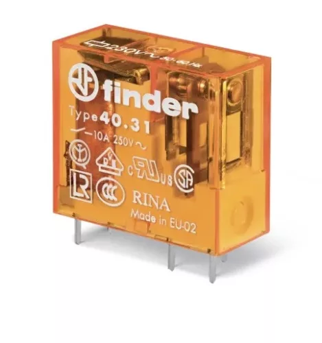 Finder 40.31.8.012.0000 print dugaszolható relé 12 A 1 váltóérintkező 12 V AC AgNi